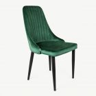 Scaun LOUIS cu catifea verde 44x59x88 cm