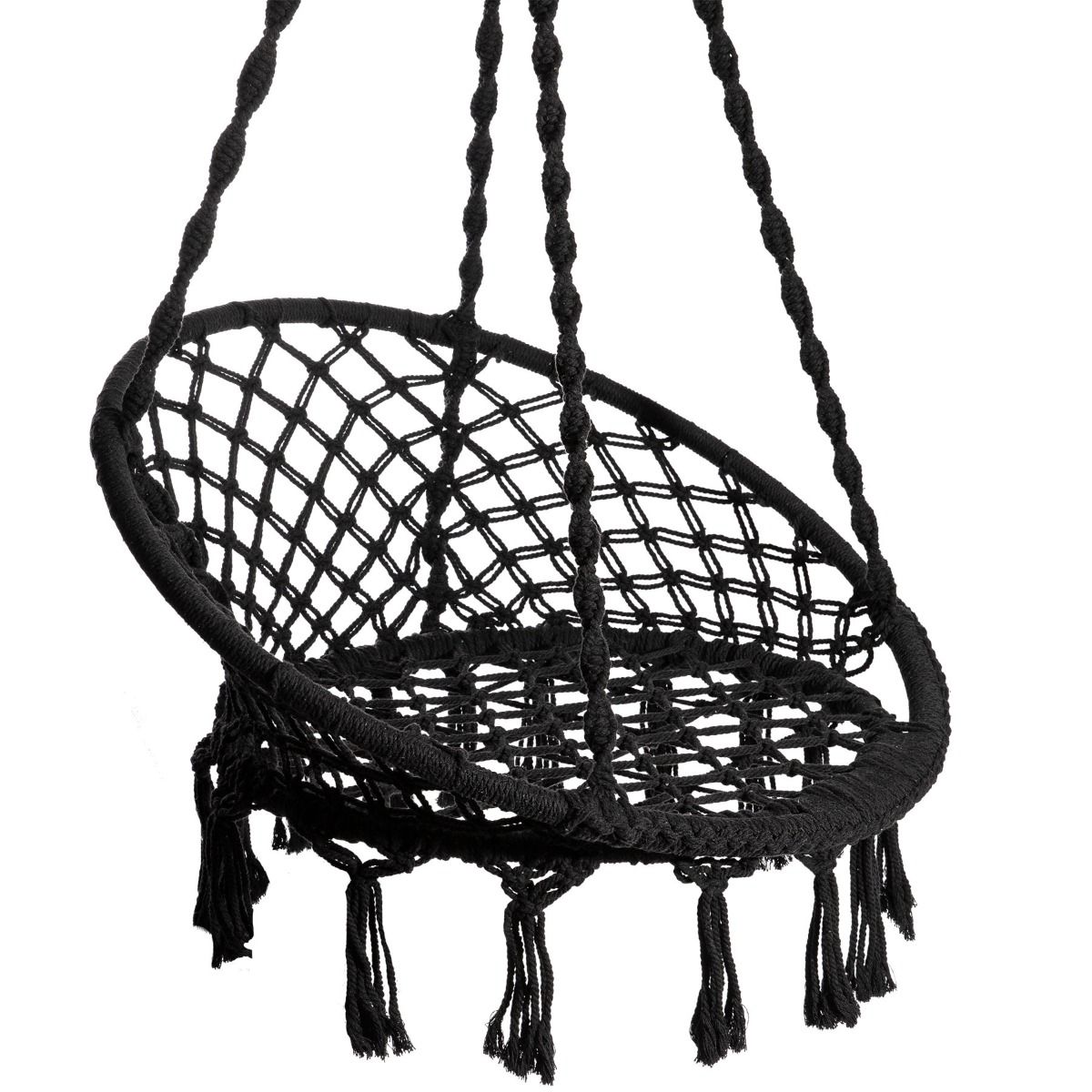 Leagăn CIRCLE negru 82x60x115-138 cm