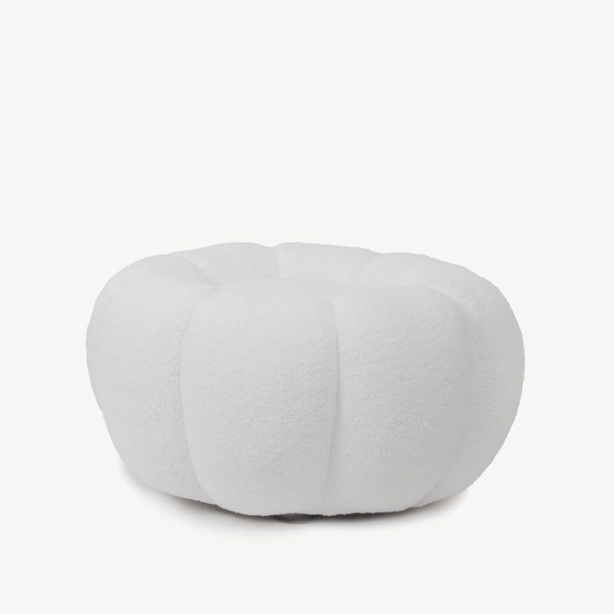 Pouf DOUILL ecru în țesătură TEDDY 57x57x30 cm