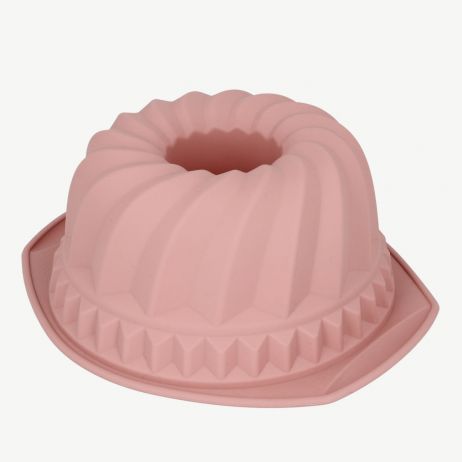 Formă  EASY BAKE  tort din silicon roz  24x10 cm 