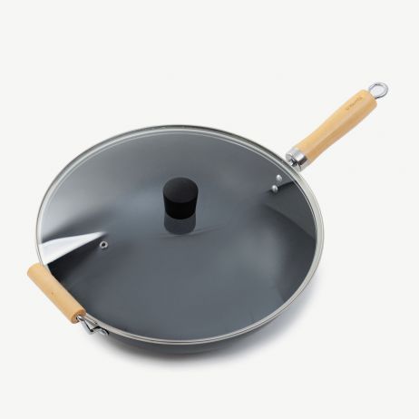 Wok SYDNEY cu mâner din lemn 32 cm