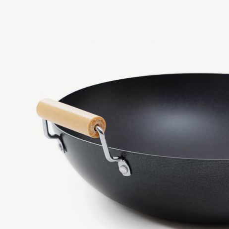 Wok SYDNEY cu mâner din lemn 32 cm